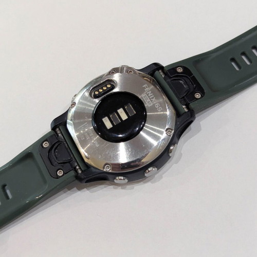 Garmin Fenix 6S Solar smartwatch used with 3 straps and charger