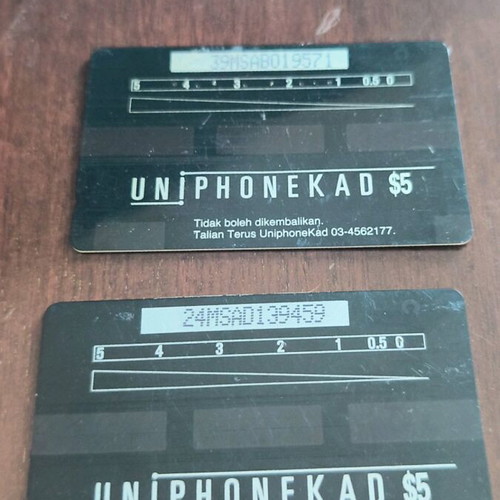 Malaysia phone cards used, set of 2