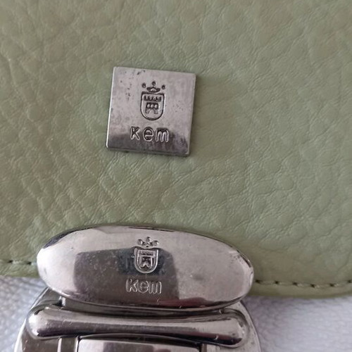 KEM shoulder bag like new, white and green