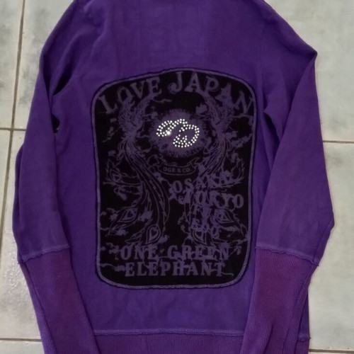 Baby women's hoodie purple used, slim fit vintage streetwear