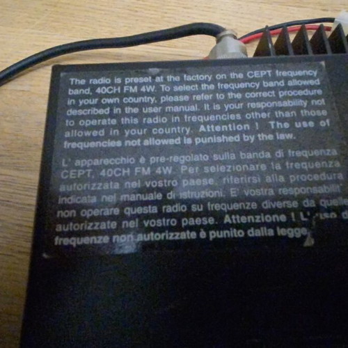 Intek Multi-Standard CB Transceiver used with microphone and antenna