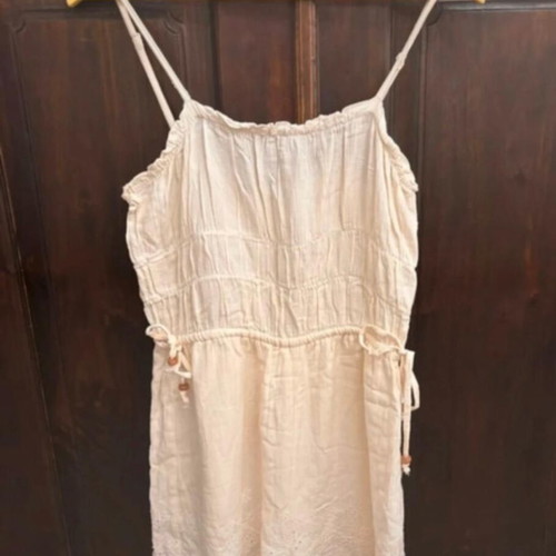 Jumpsuit Bershka κρεμ με δαντέλα σαν καινούργιο, μέγεθος M