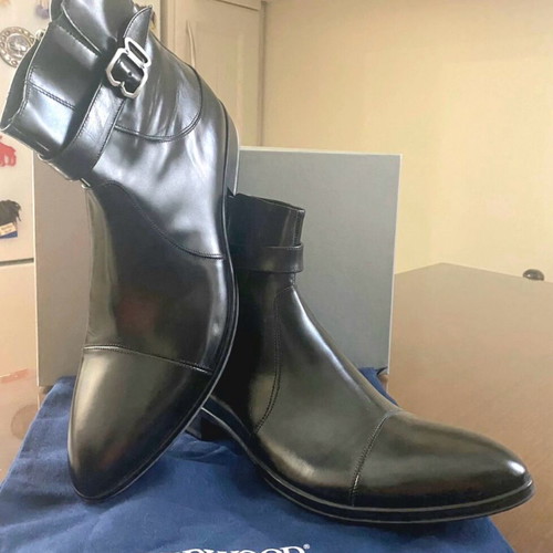 Redwood men's boots handmade, full leather, new, size 42-42.5, black