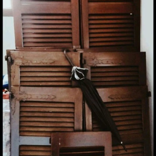 Wooden shutters used, oak wood, traditional well-maintained