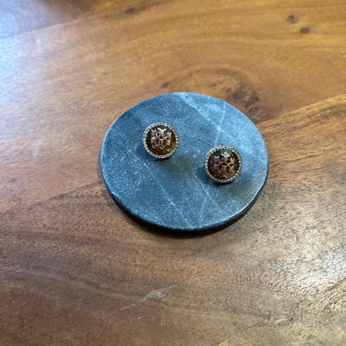 Steel earrings used, excellent condition