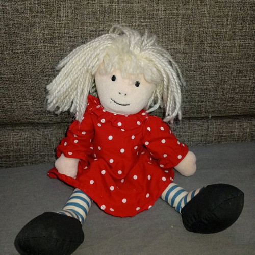 Vintage cloth doll 30cm like new