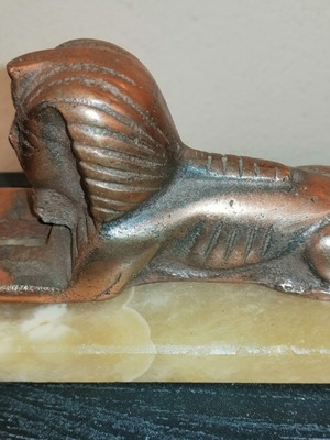 Egyptian decorative figurines new, set of 6 with bronze base