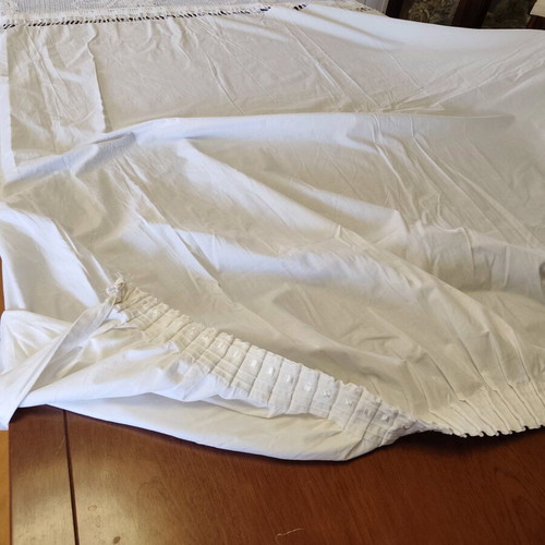 Handmade curtain like new 260x180 with 30 cm lace
