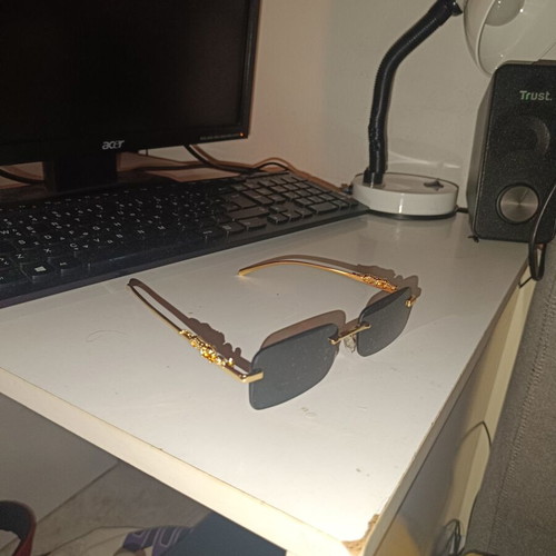 Men's sunglasses new, black and gold