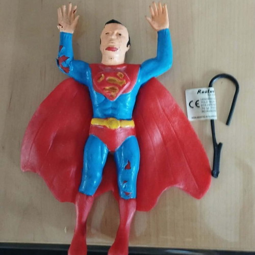 Superman vintage rubber figure used