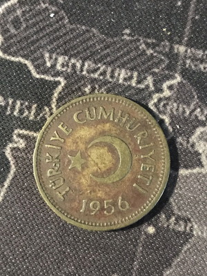 Turkey 25 Kurus coin 1956