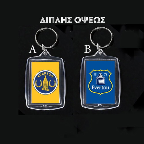 Διπλής όψεως μπρελόκ Everton, διαφανές ακρυλικό