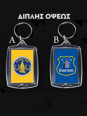 Διπλής όψεως μπρελόκ Everton, διαφανές ακρυλικό