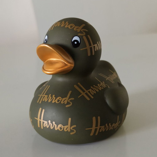 Harrods Gold Logo Rubber Duck collectible, like new
