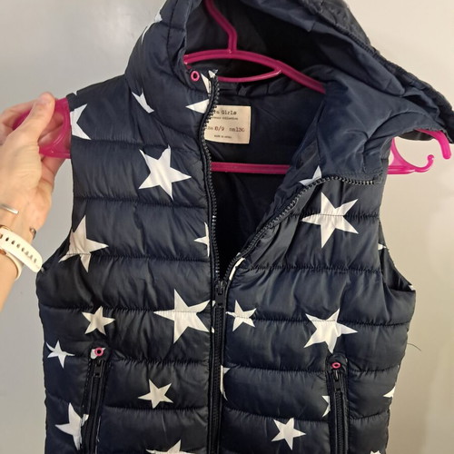 Zara kids' vest blue like new, age 8/9
