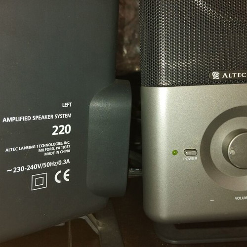 Altec Lansing computer speakers used with volume controls