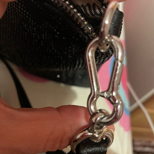 Juicy Couture crossbody bag, black and silver sparkle