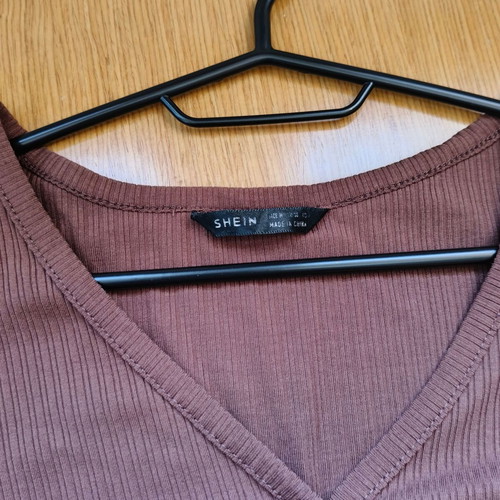 Ribbed Crop Top Shein like new, brown, size M