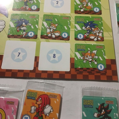 Sonic Koukouroukou collectible sticker album like new, nearly complete