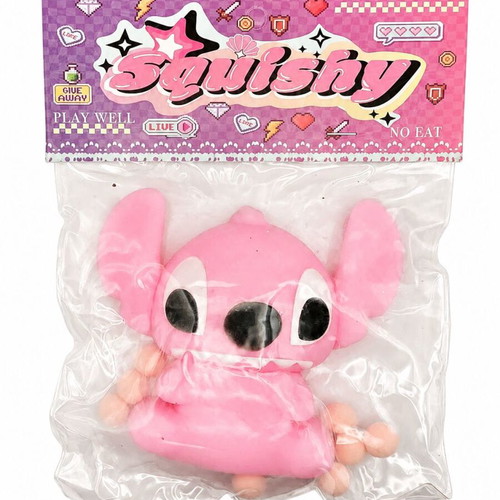 Squishy Pink Stitch Style Anti-Stress Toy 3+ new, soft sensory