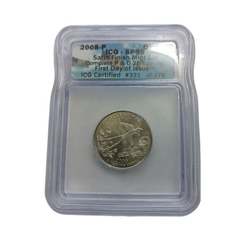 USA 25 Cents 2008-P Oklahoma State Quarter New