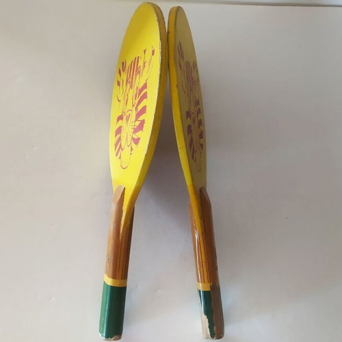 Children's wooden rackets set used yellow by ALFA