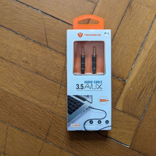 3.5mm Jack audio cable male to male new, 1 meter length