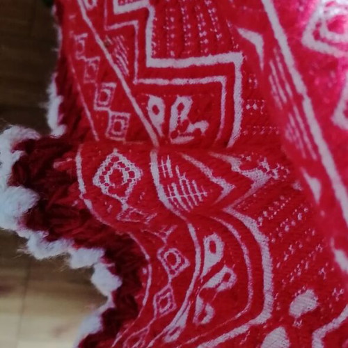 Handmade woven vintage throw blanket like new 1.70x2.15 m