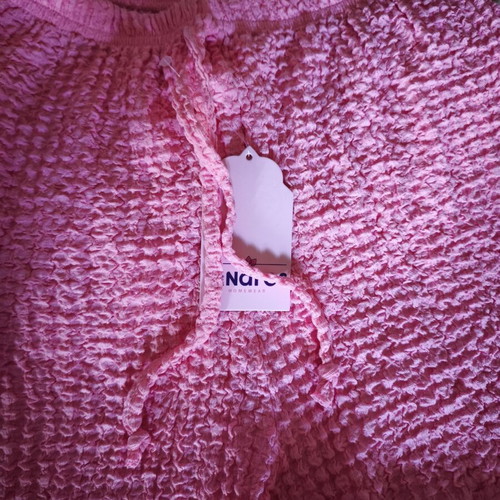 Waffle women's pants new, pink and white