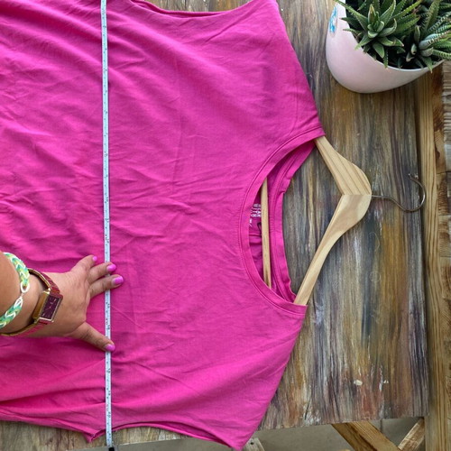 Bsb asymmetrical top like new, fuchsia, size Small