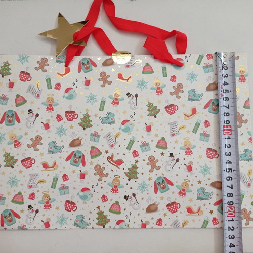 Christmas packaging paper bags used