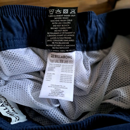 Billabong Lay Backs men's shorts like new, blue, size S