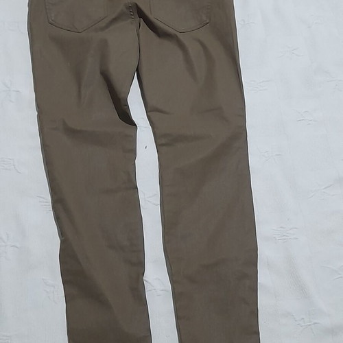 Zara women's pants XL brown like new, elastic, leather look