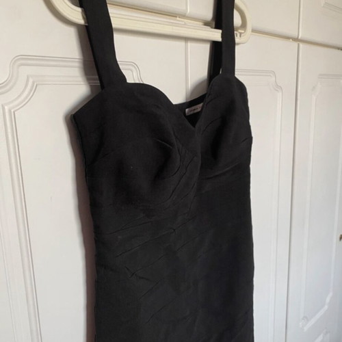 Mini dress Anonima with back zipper, like new, black, size S