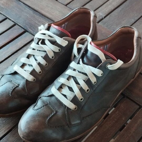 Clarks men's leather sneakers used, size EU 46, brown