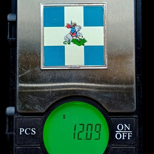 Silver rod 0.925 with 5/42 Evzones Regiment flag like new