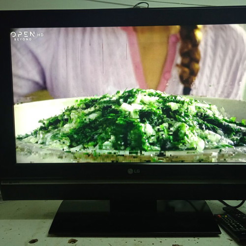 Lg 32-inch TV used, with thin vertical lines, no remote included