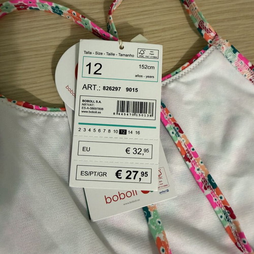 Boboli girls' swimsuit, size 12 years, pink