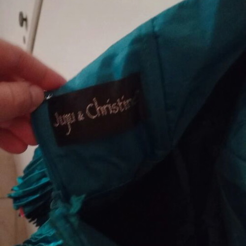 Women's dress with pleats green emerald medium like new