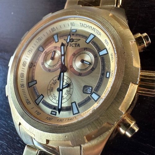 Invicta Specialty Collection 15611 Chronograph gold watch used