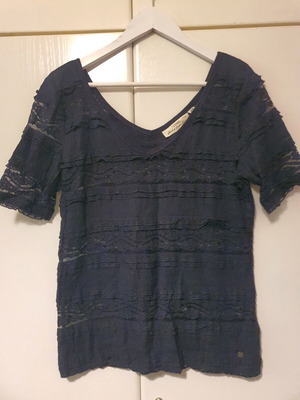 Lace top dark blue, like new, H&M, size M