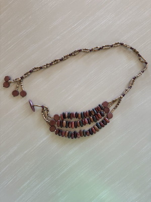 Vintage Boho Wooden Beaded Belt like new, ethnic accessories