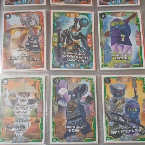 Κάρτες Lego Ninjago trading game σαν καινούργιες, 127 τεμάχια από season 20-22