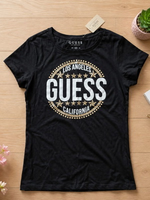 Guess Classic Star Tee T-shirt size M, black, new