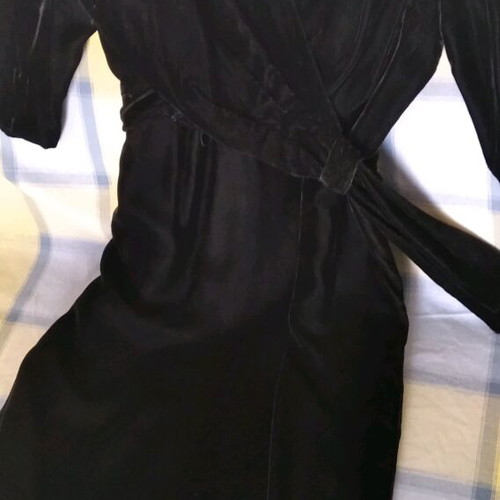 Velvet vintage dress black used, size M