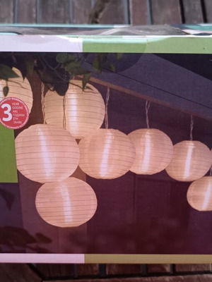 LIVARNO home XXL LED Lantern String Lights new, 15 lanterns, 17m