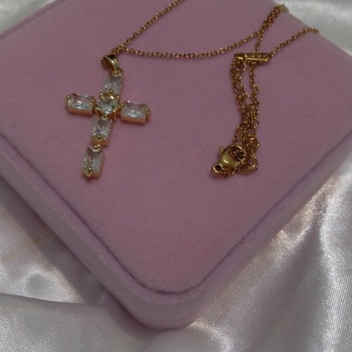 Cross with chain new in gift box