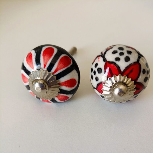 Ceramic furniture knobs hand-painted, new from Florence