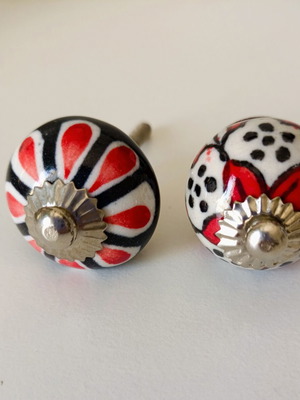 Ceramic furniture knobs hand-painted, new from Florence