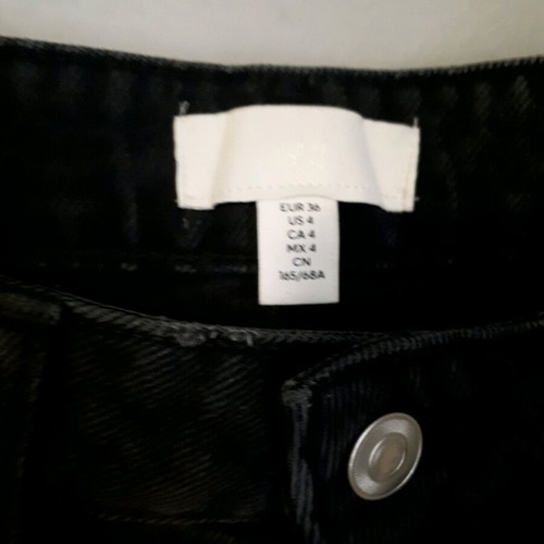 H&M high-waisted black jeans like new, size S